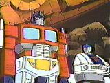 Optimus with his second
      in command, Jazz