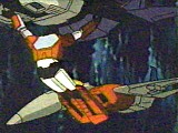 Jet Judo? Sideswipe hanging
      off of Skywarp