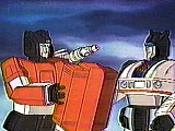 Handing his jet pack to Jazz