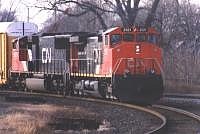 CN-2521 Turning South at Durand