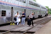 Amtrack arrives from Chicago